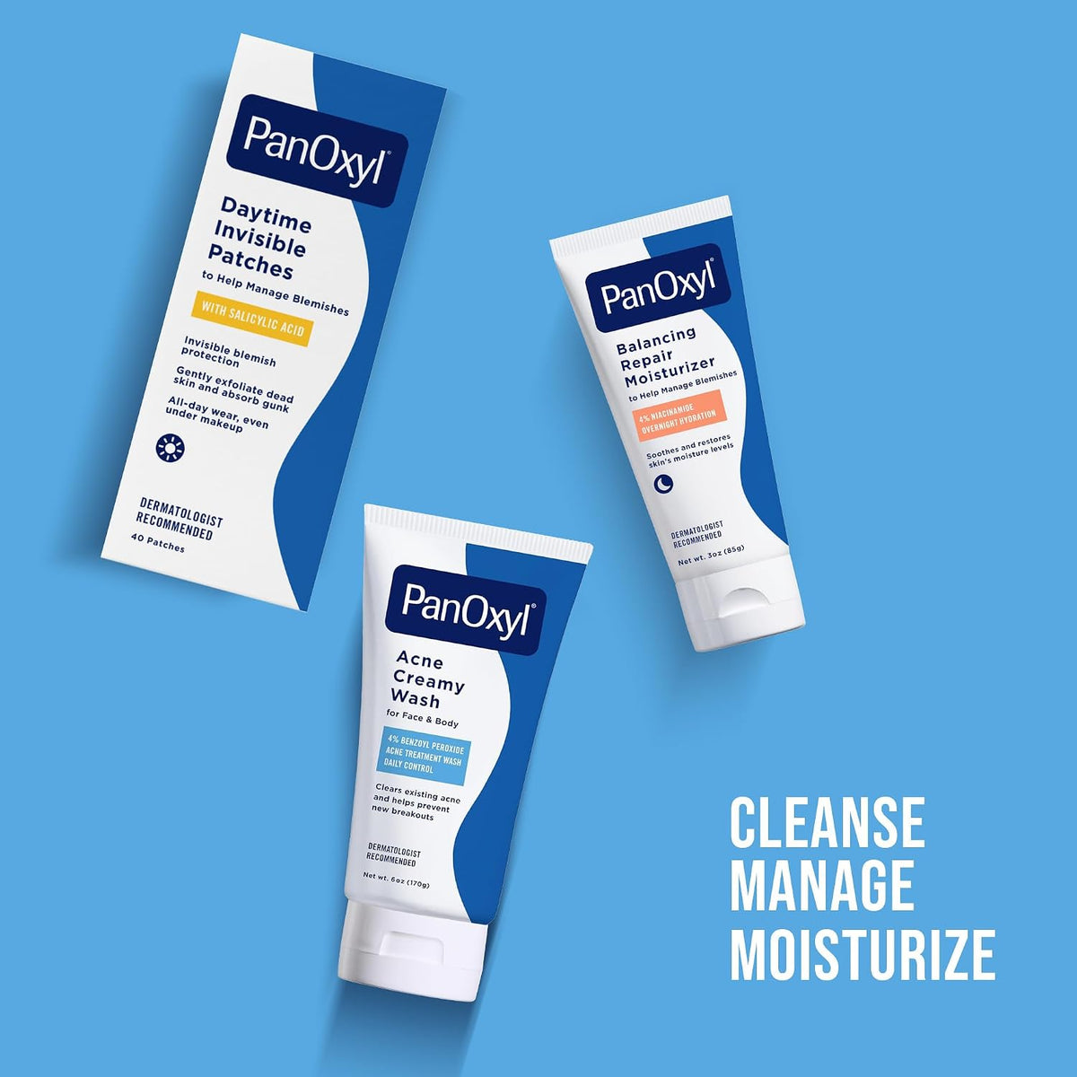 PM Balancing Repair Moisturizer with Niacinamide, Ceramides and Cica, Hydrating Face Moisturizer, Acne Prone Skin and Dry Skin, Non-Comedogenic Night Face Moisturizer, 3 Oz