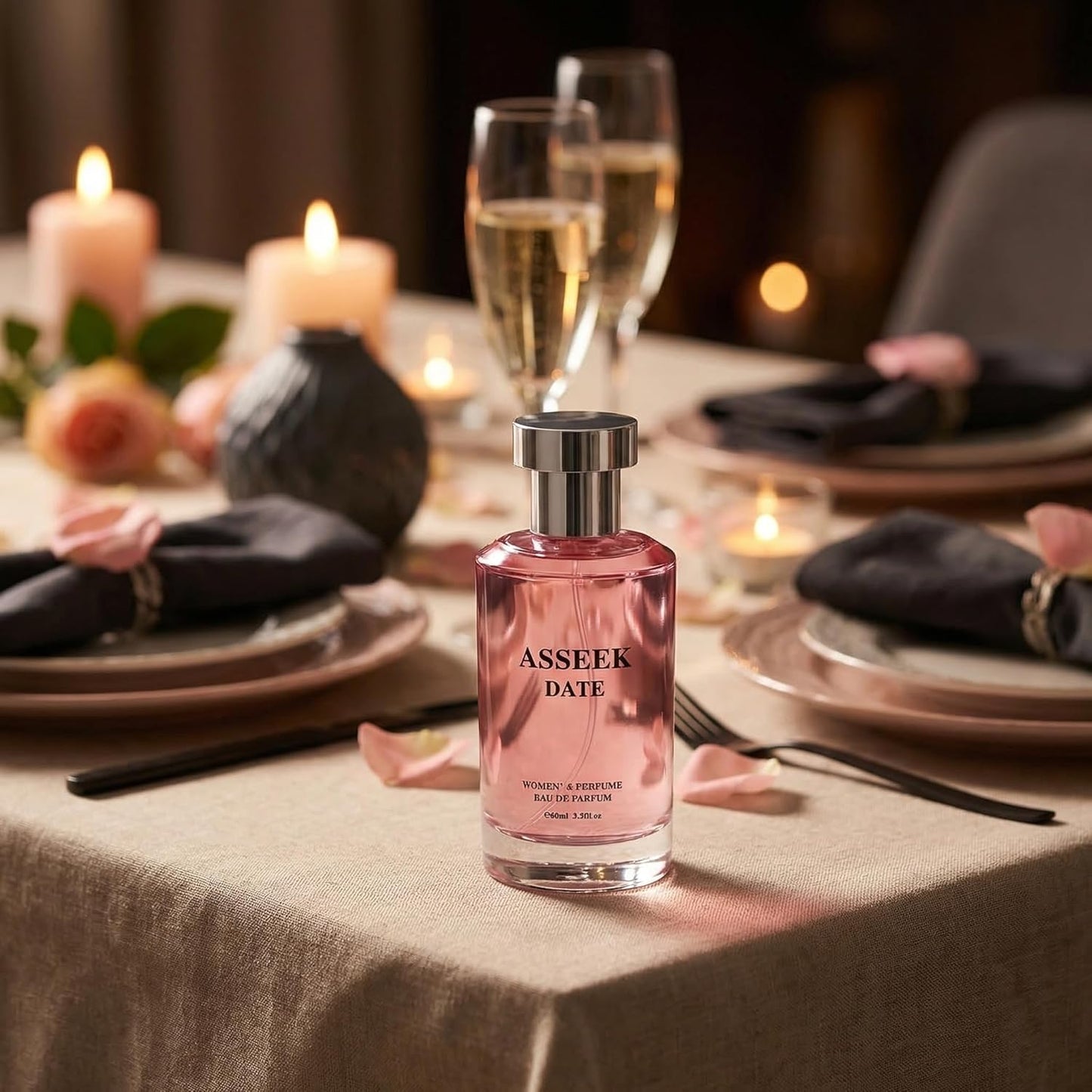 ASSEEK DATE Women’s Eau De Parfum 80ml / 2.82 fl oz – Long-Lasting Oriental Gourmand Perfume with Pistachio, Almond, Jasmine & Vanilla Notes