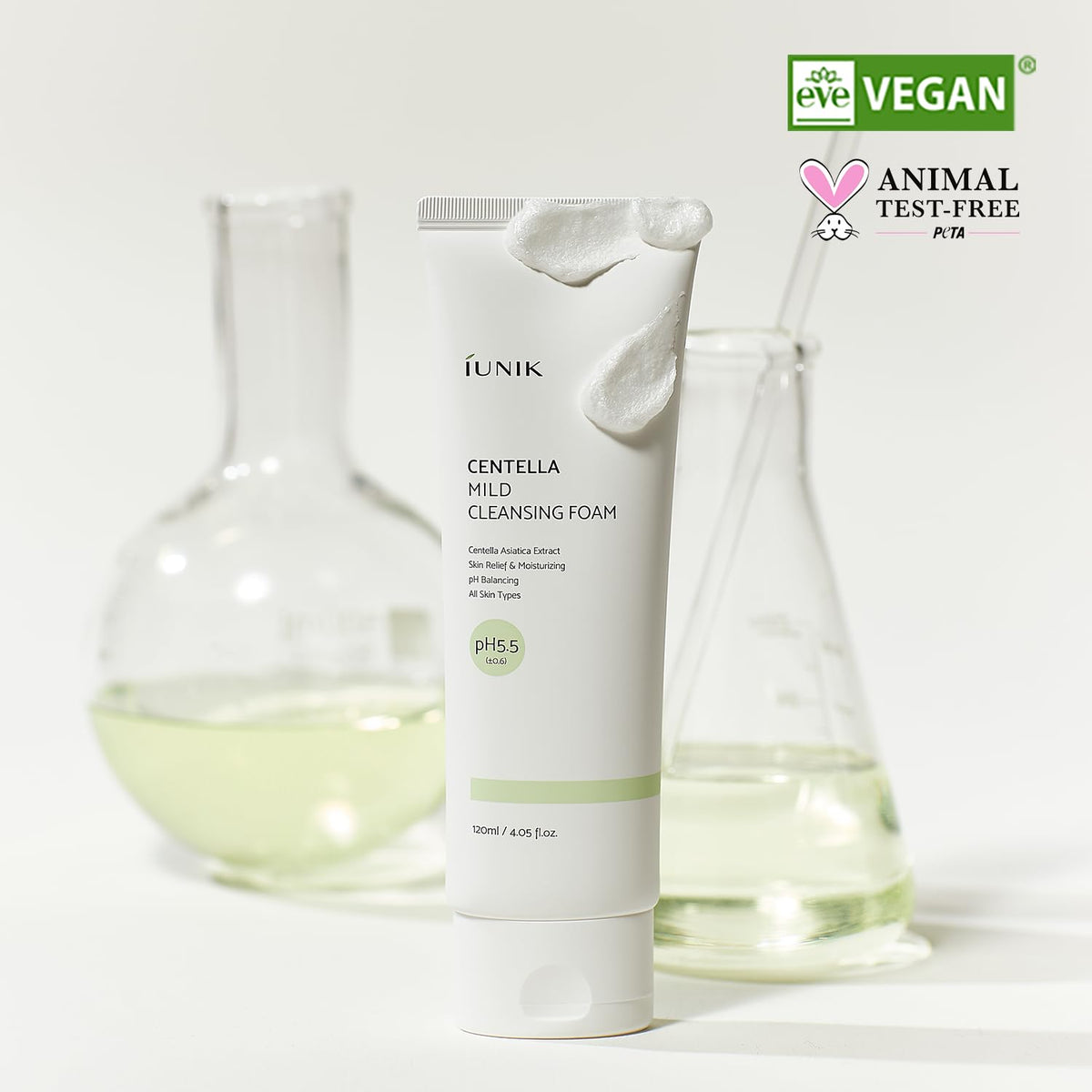 Centella Mild Cleansing Foam - Low Ph Soothing Cleanser 4.05 Fl Oz