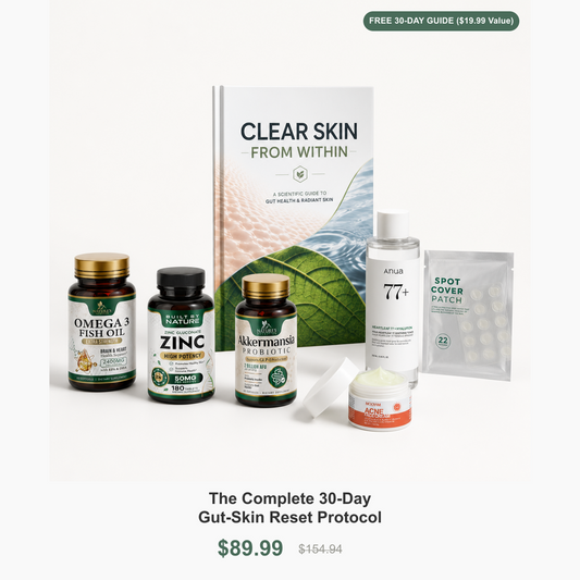 Bundle Principal — Complete 30-Day Gut-Skin Reset Kit, with free 30-day guide